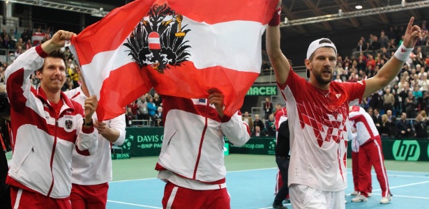 Austríacos comemoram ida às quartas de final da Copa Davis pela primeira vez em 17 anos