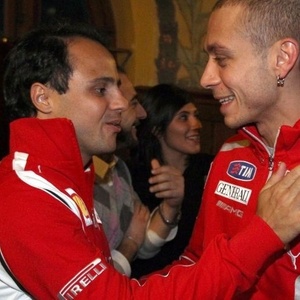 Massa encontra Valentino Rossi em evento de Ferrari e Ducati na Itália