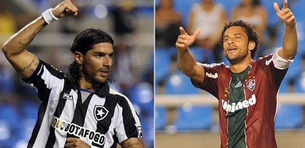 Loco Abreu e Fred são destaques do clássico entre Botafogo e Fluminense no Engenhão
