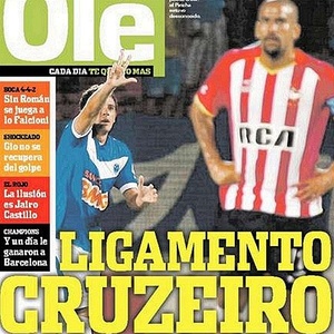 Capa do diário Olé ironiza a vexatória derrota do Estudiantes para o Cruzeiro da última quarta-feira