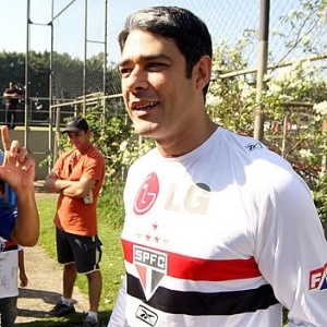 William Bonner com a camisa do São Paulo