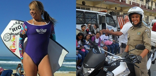 Gabriela Gouvêa concilia vida no bodyboard e no duro trânsito do Rio como guarda
