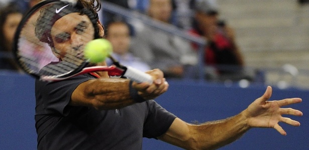 Roger Federer rebate nas quartas de final contra Tsonga, pelo Aberto dos EUA