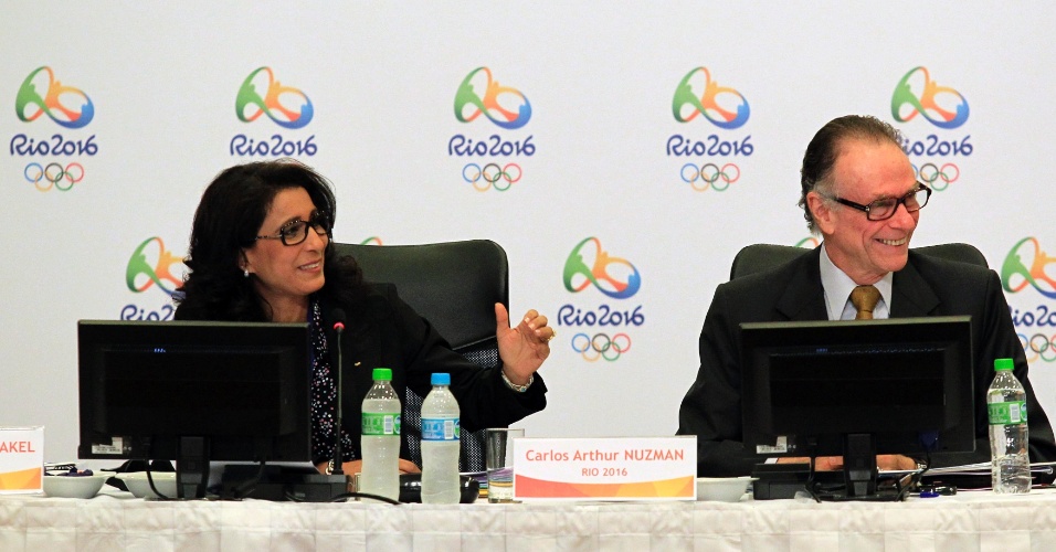 Nawal e Nuzman durante visita do COI ao Rio (07-06-2011)
