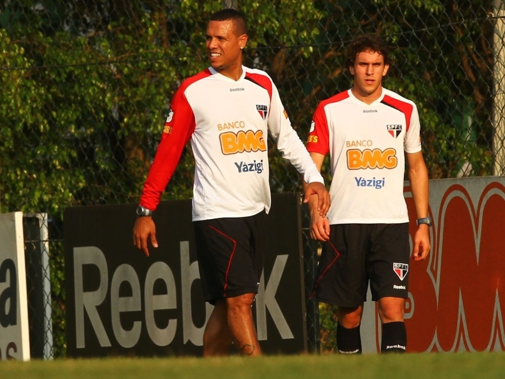 Luis Fabiano volta aos treinos físicos após passar por duas cirurgias no joelho direito - Luiz Pires/VIPCOMM