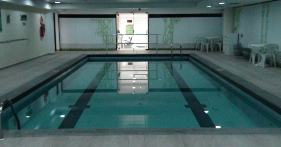 (27/09/2011) Vista da piscina do centro de fisioterapia do goleiro Marcos, do Palmeiras