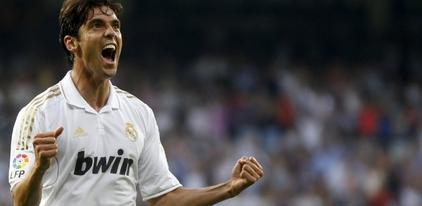 Kaká comemora seu gol na vitória do Real Madrid sobre o Bétis pelo Espanhol - Sergio Perez/REUTERS