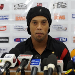 Ronaldinho Gaúcho concede entrevista coletiva após treino do Flamengo nesta terça-feira, dia 18 - Alexandre Vidal - Fla Imagem