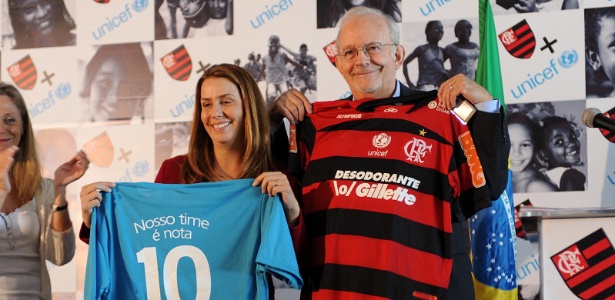 Presidente do Flamengo, Patrícia Amorim, anuncia parceria do Flamengo com a Unicef  - Alexandre Vidal/Fla Imagem