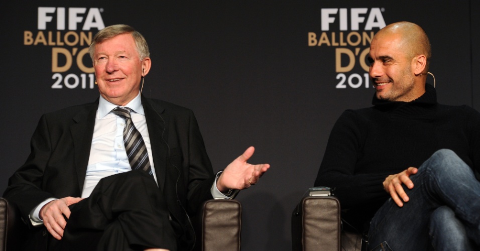 Alex Ferguson e Josep Guardiola concorreram ao prêmio de melhor técnico do mundo, que ficou com o treinador do Barcelona