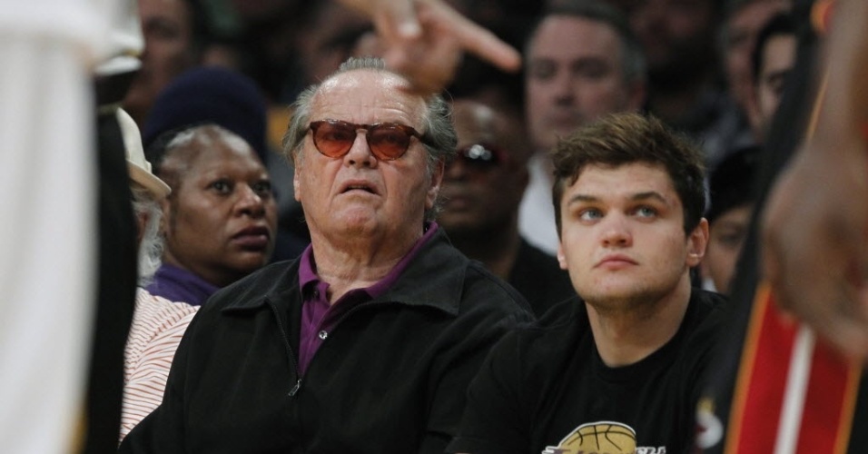 Jack Nicholson é um notório fã dos L.A Lakers e sempre acompanha o time em Los Angeles