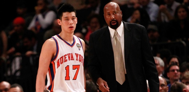 Lin teve atuação discreta em estreia de Mike Woodson como técnico interino dos Knicks - Chris Trotman/Getty Images/AFP