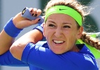 Mesmo com fim de invencibilidade, Azarenka se mantém tranquila na liderança do ranking - Robyn Beck/AFP