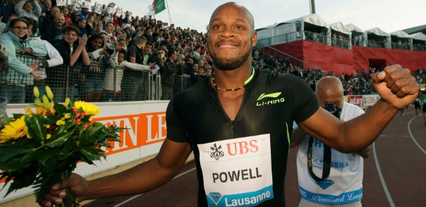 Asafa Powell fez 9s78 nos 100 m da etapa de Lausanne da Liga Diamante - REUTERS/Valentin Flauraud