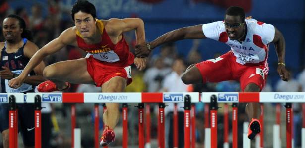 Liu Xiang (e) e Dayron Robles devem fazer mais um grande duelo em Londres-2012