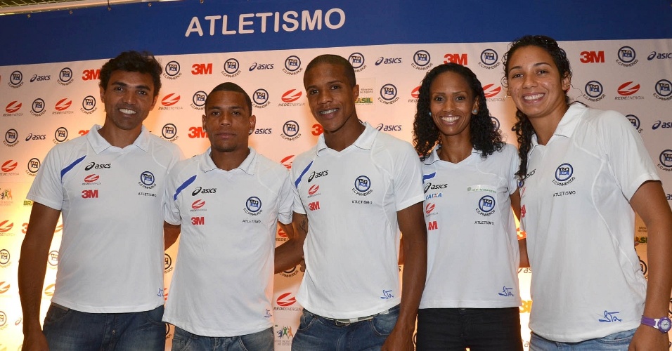 Atletas do Pinheiros que irão ao Pan: Kleberson Davide, Lutmar Paes, Cristiane dos Santos e Vanda Gomes