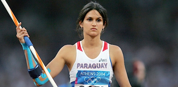 Leryn Franco, do Paraguai, compete nos Jogos de Atenas-2004