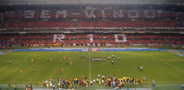 Conmebol usou exemplo de mosaico que foi confeccionado pela torcida do Flamengo - Pedro Ivo Almeida/UOL