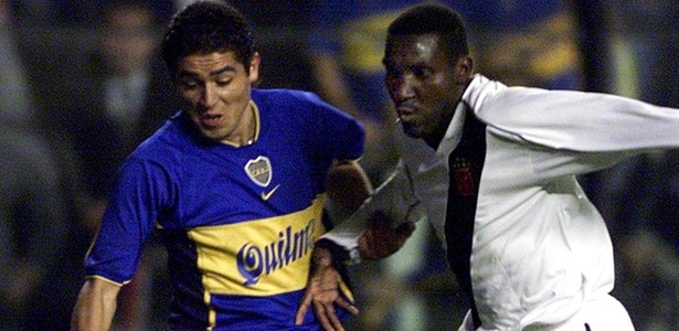 Odvan, na época de Vasco, em partida contra o Boca Juniors - AFP