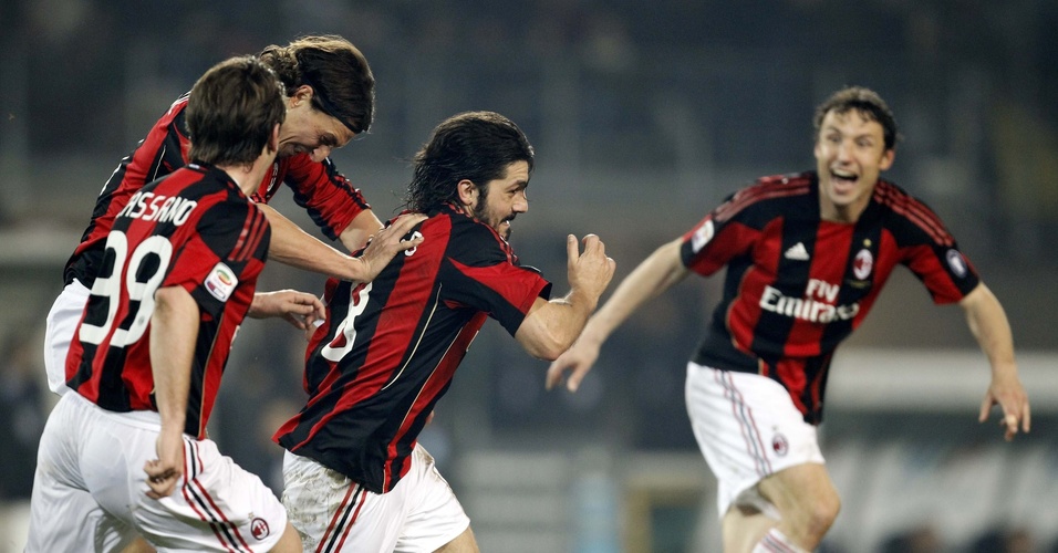 Gattuso marca seu primeiro gol no Italiano-2010/2011 e garante vitória do Milan sobre a Juventus