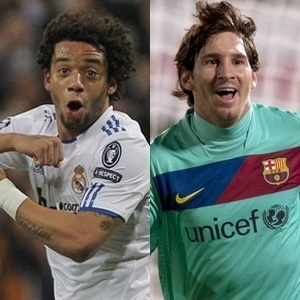 Selo - Marcelo (Real Madrid) e Messi (Barcelona)