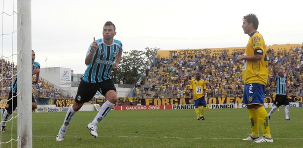 Rodolfo, do Grêmio, deu assitência e marcou o segundo gol da vitória contra o Pelotas  - Wesley Santos / Pressdigital