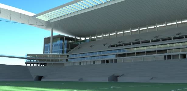Perspectiva de como será a área interna do estádio do Corinthians, em Itaquera - Divulgação