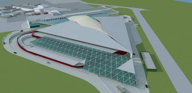 Projeto do terminal de passageiros do aeroporto de Salvador, que passará por reformas