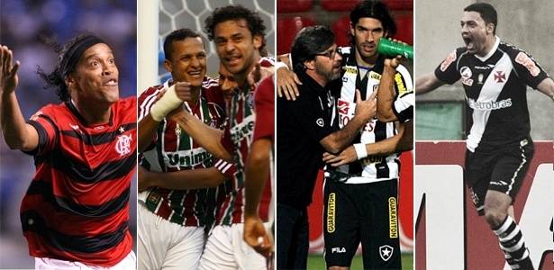 Com "toque" de suas estrelas, Fla, Fluminense, Botafogo e Vasco venceram na rodada - Arte/ UOL