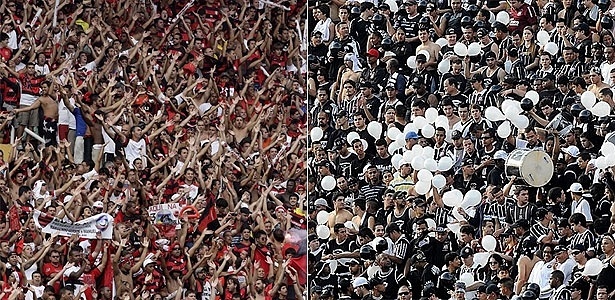 Torcidas de Flamengo e Corinthians são as maiores do Brasil, segundo o Ibope - Arte UOL