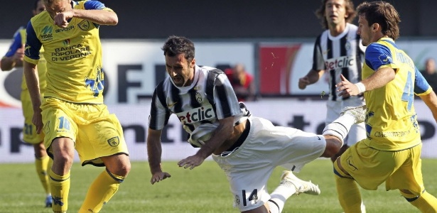 Juventus, de Del Piero, empatou com o Chievo em dia de gols em apenas um jogo - REUTERS/Giorgio Benvenuti 