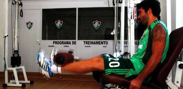 O camisa 20, Deco, participa de um puxado treino físico na academia das Laranjeiras - Nelson Perez/Site Oficial do Fluminense