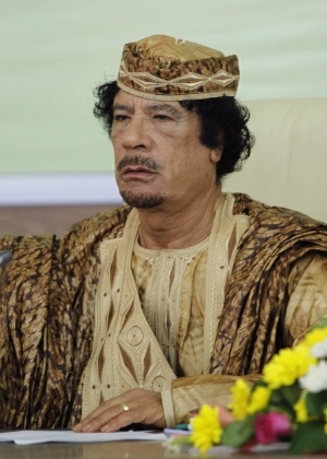 O ditador líbio Muammar Gaddafi, em 2009