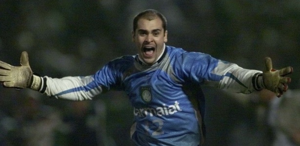 Marcos, celebrando título da Libertadores com o Palmeiras, em 1999 - Divulgação