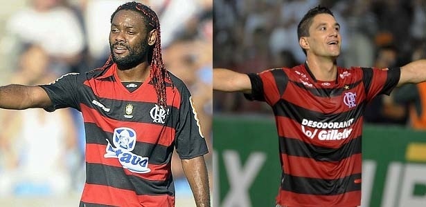 Vagner Love (e) e Thiago Neves são os principais alvos do Flamengo para 2012 - Arte UOL