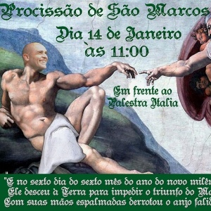 Cartaz da procissão pelo goleiro Marcos programada por torcedores palmeirenses - Reprodução