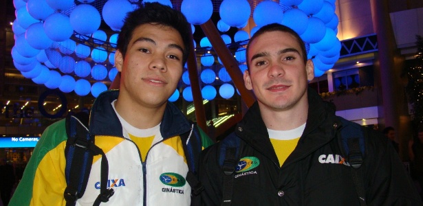 Sérgio Sasaki e Arthur Zanetti após a participação no Pré-Olímpico de Londres