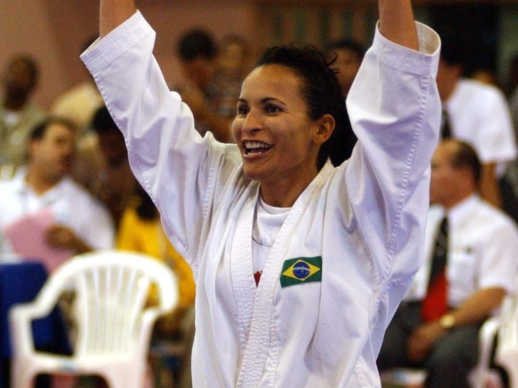 Lucelia Ribeiro ficou com a medalha de ouro no caratê em Santo Domingo-2003 e Rio de Janeiro-2007
