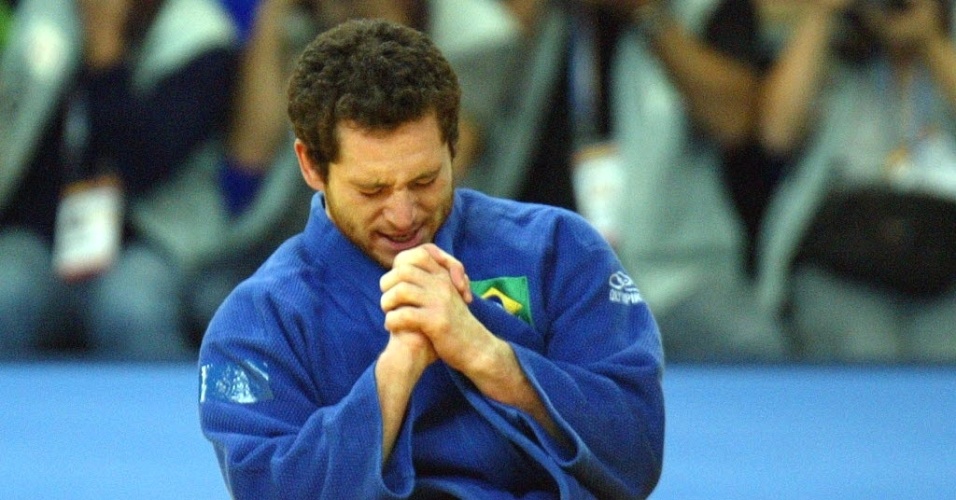 Judoca Tiago Camilo celebra vitória nos Jogos Pan-Americanos Rio-2007