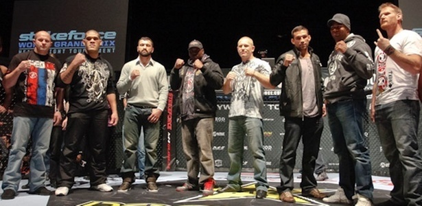 Os pesados: Fedor, Pezão, Arlovski, Rogers, Kharitonov, Werdum, Overeem e Barnett - Divulgação/Strikeforce