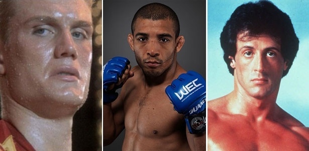 Ivan Drago (Lundgren), José Aldo e Rocky Balboa (Stallone): semelhanças? - Divulgação