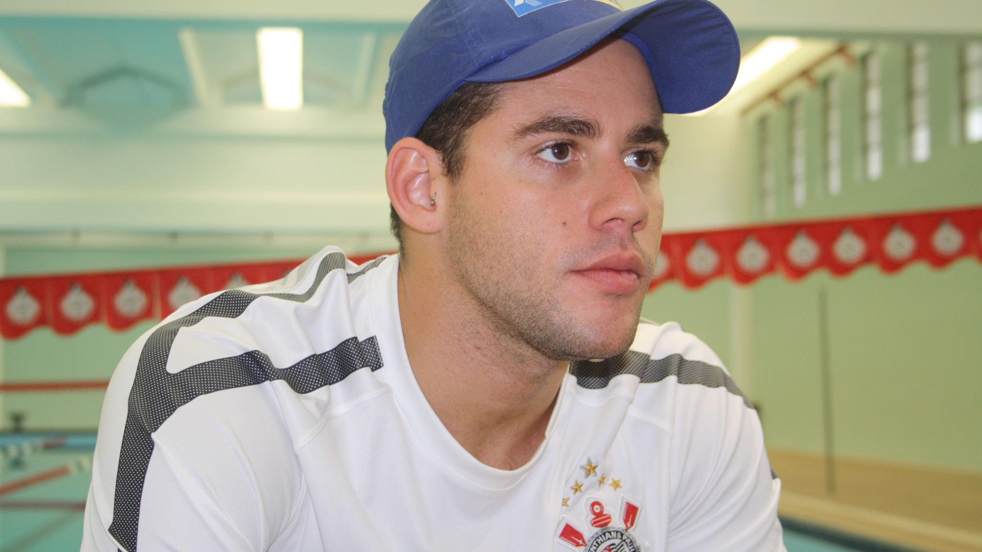 Thiago Pereira no Centro Olímpico, em São Paulo, onde treinará até Londres-2012
