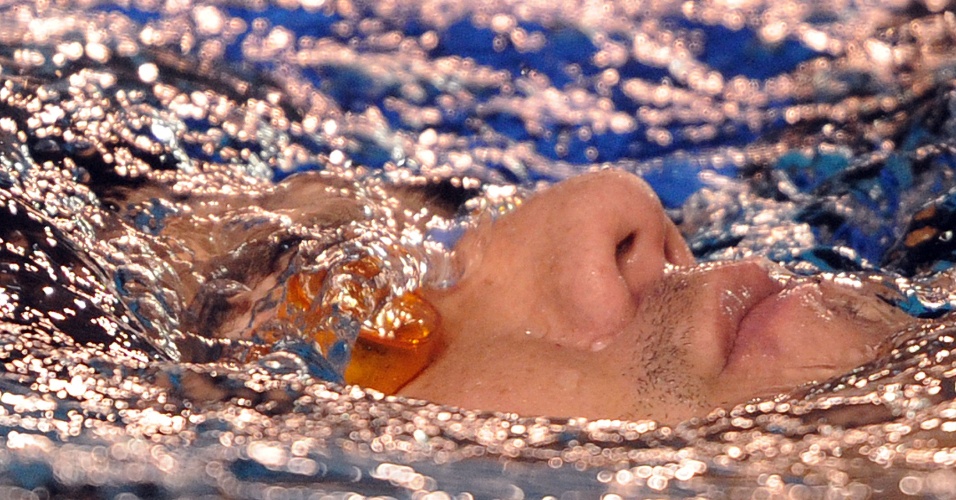 O nadador Felipe França participa de treino do Brasil em Guadalajara. Provas de natação começam no dia 15 de outubro no Pan
