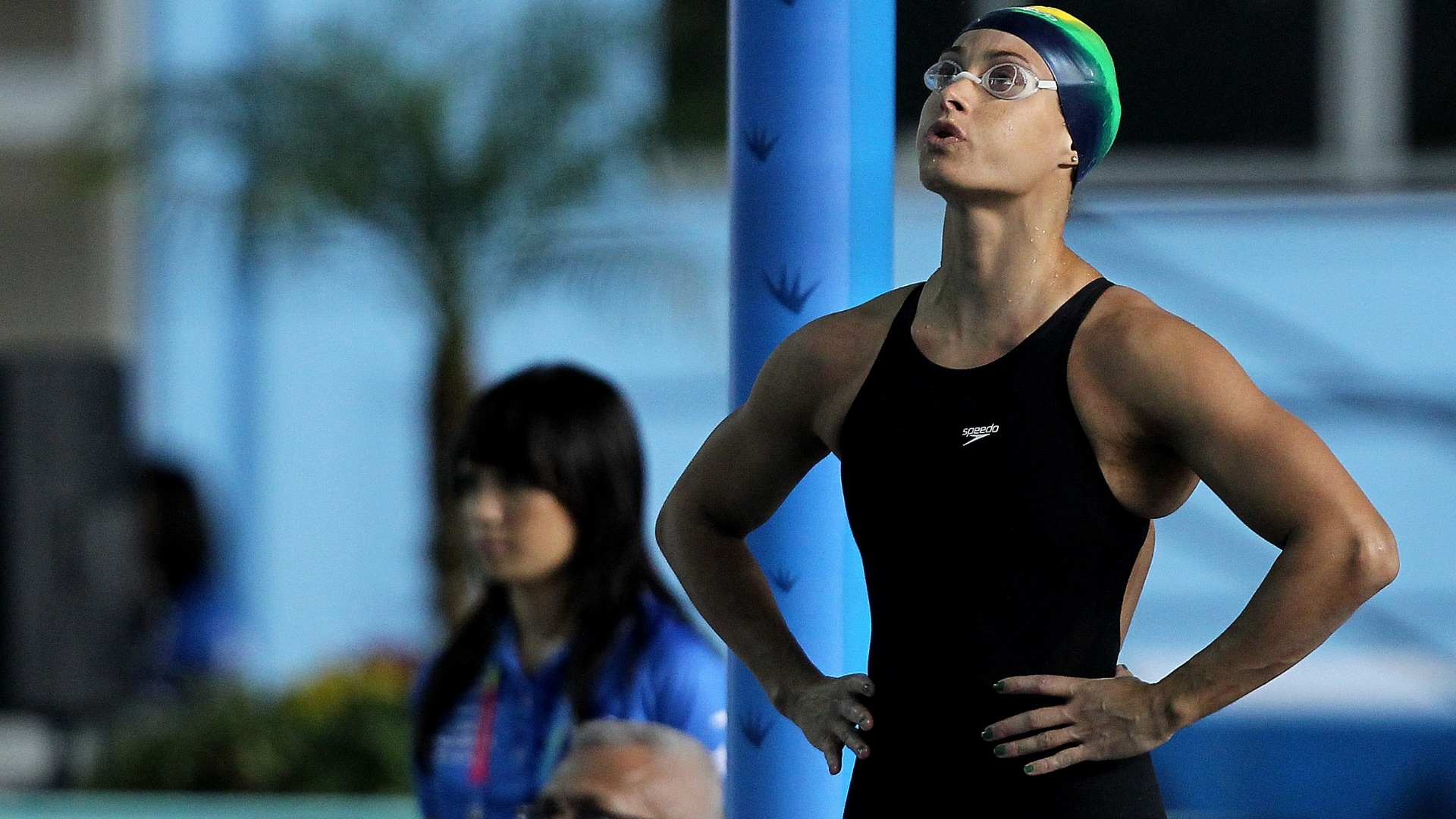 Tatiana Lemos entrou em ação pelos 100 m livre em Guadalajara (19/10/2011)