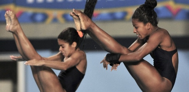 Andressa Mendes e Natali Cruz disputaram os saltos ornamentais no Pan do México