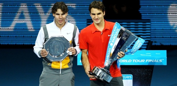 Roger Federer ficou com o título do ATP Finals após derrotar Rafael Nadal na decisão - Matthew Lewis/Getty Images