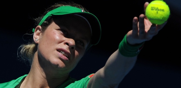 Kim Clijsters vence a espanhola Carla Suarez Navarro e avança no Aberto da Austrália - AFP/Nicholas Asfour