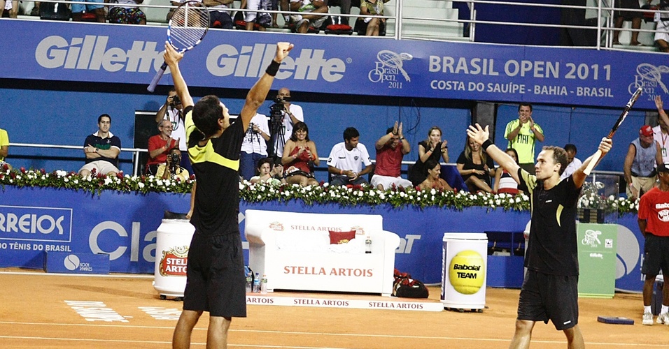 Marcelo Melo e Bruno Soares comemoram título de duplas na Costa do Sauipe