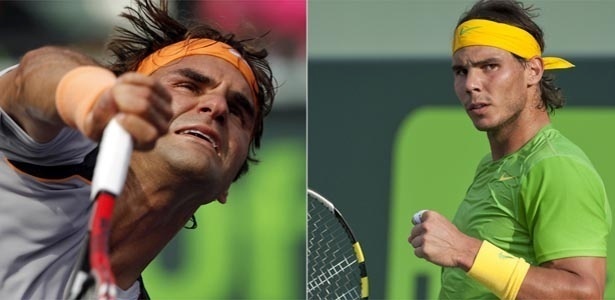 A última vez em que Federer e Nadal se encontraram na semifinal foi em 2007 - Hans Deryk/Reuters e Gary I Rothstein/EFE
