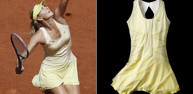 Em Paris, Sharapova estreou vestido inspirado na Torre Eiffel; musa venceu no grito - AFP, Divulgação